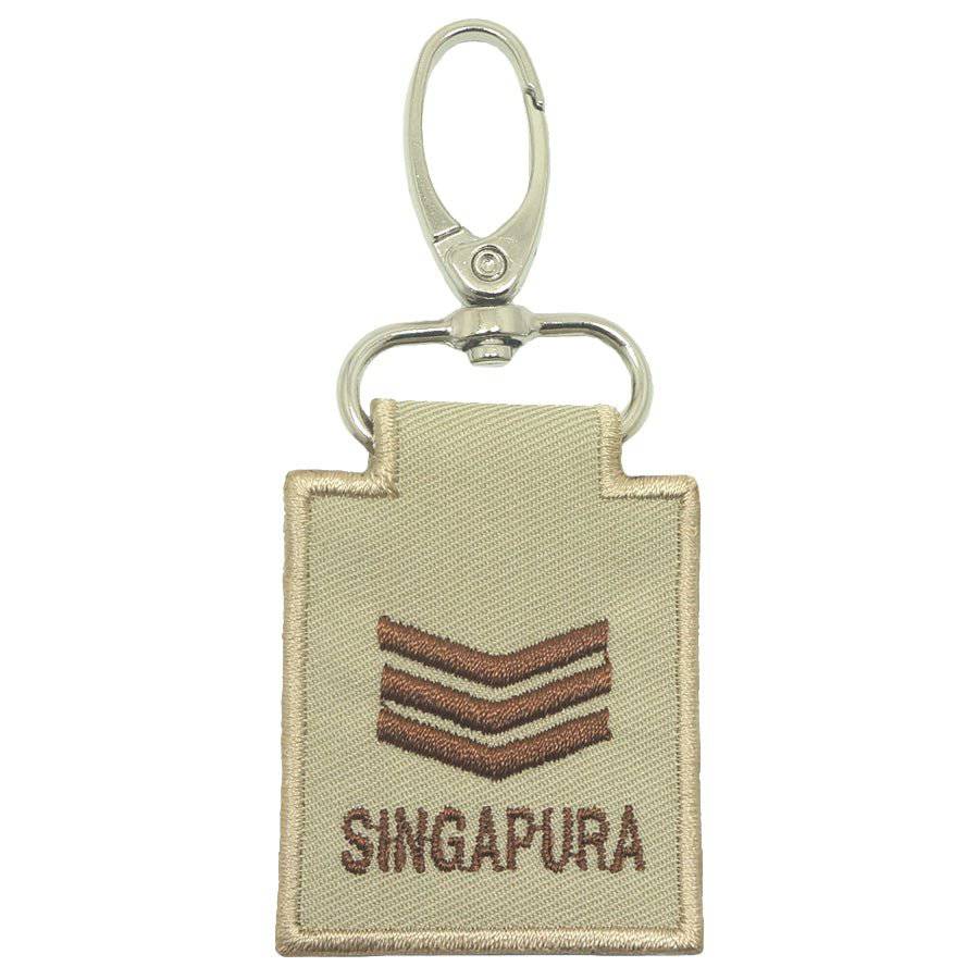 MINI SAF RANK KEYCHAIN - KHAKI - The Morale Patches