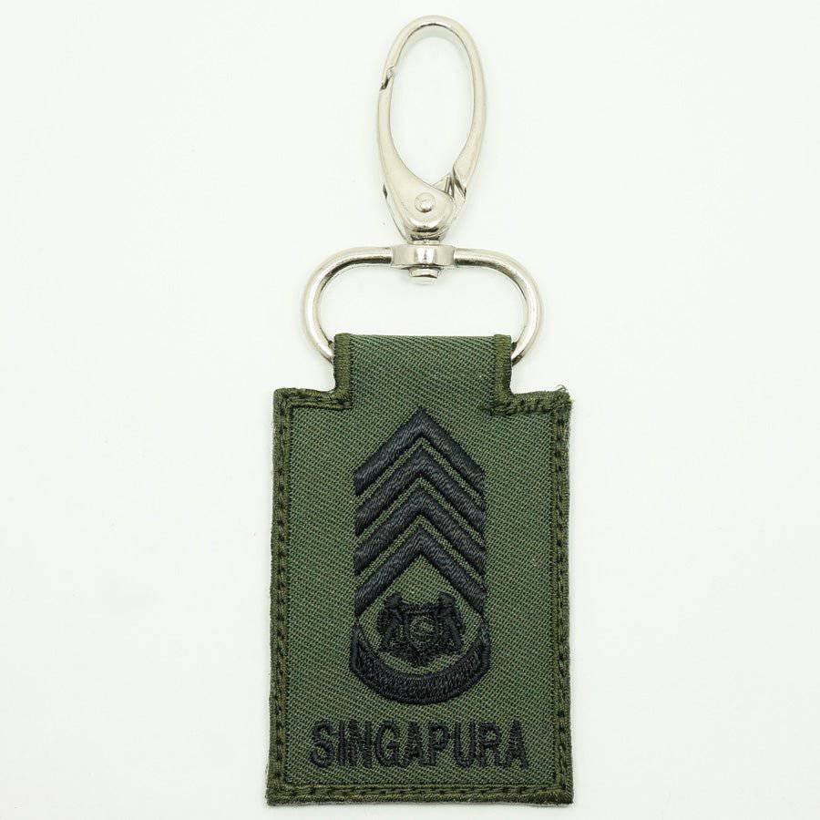 MINI SAF RANK KEYCHAIN - OD GREEN - The Morale Patches