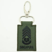 MINI SAF RANK KEYCHAIN - OD GREEN - The Morale Patches