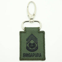 MINI SAF RANK KEYCHAIN - OD GREEN - The Morale Patches