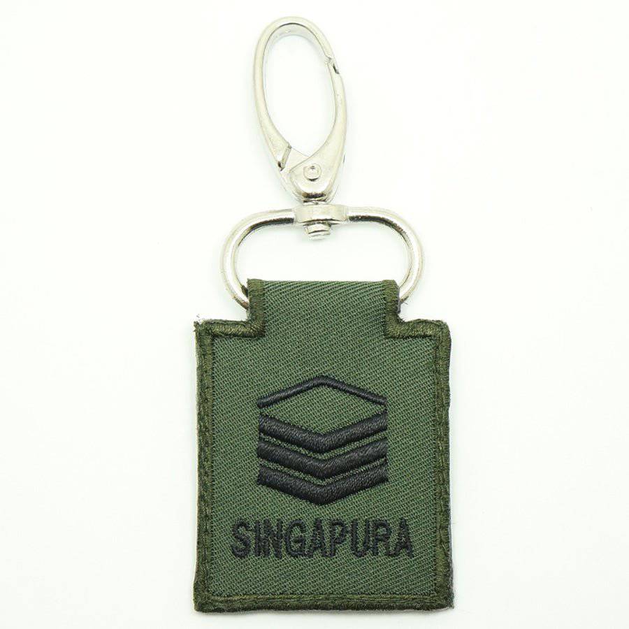 MINI SAF RANK KEYCHAIN - OD GREEN - The Morale Patches