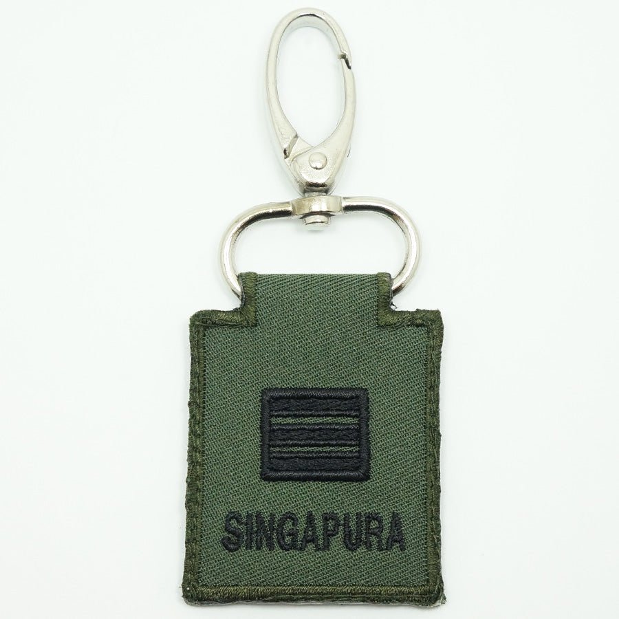 MINI SAF RANK KEYCHAIN - OD GREEN - The Morale Patches