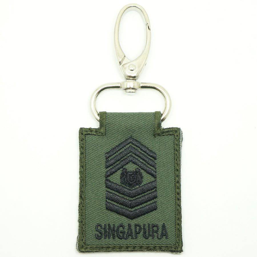 MINI SAF RANK KEYCHAIN - OD GREEN - The Morale Patches