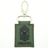 MINI SAF RANK KEYCHAIN - OD GREEN - The Morale Patches