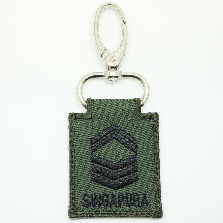 MINI SAF RANK KEYCHAIN - OD GREEN - The Morale Patches