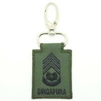 MINI SAF RANK KEYCHAIN - OD GREEN - The Morale Patches