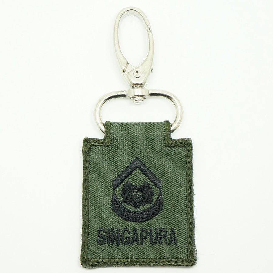 MINI SAF RANK KEYCHAIN - OD GREEN - The Morale Patches