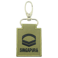 MINI SAF RANK KEYCHAIN - OLIVE GREEN - The Morale Patches