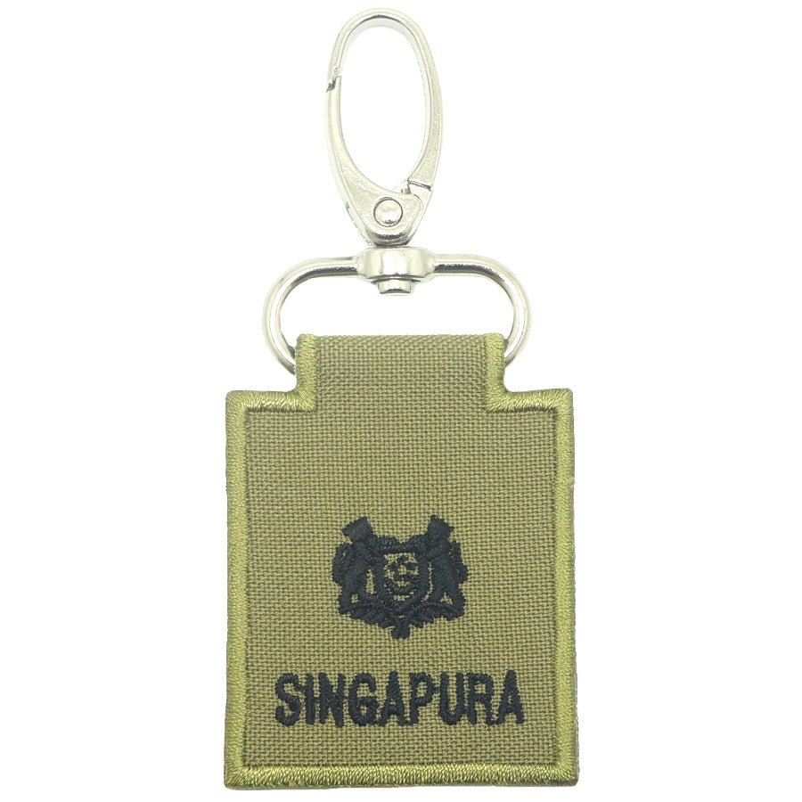 MINI SAF RANK KEYCHAIN - OLIVE GREEN - The Morale Patches