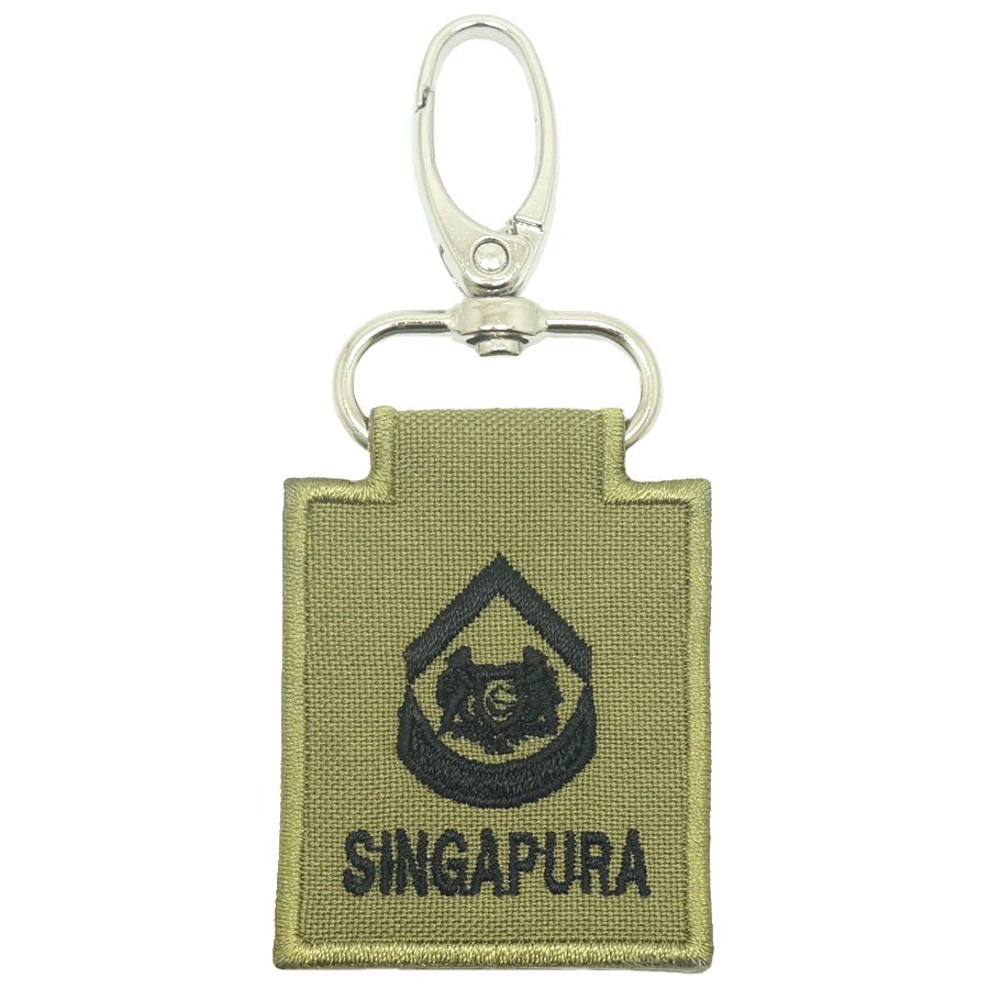 MINI SAF RANK KEYCHAIN - OLIVE GREEN - The Morale Patches