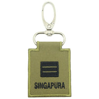 MINI SAF RANK KEYCHAIN - OLIVE GREEN - The Morale Patches