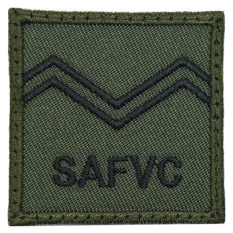 MINI SAF RANK PATCH - SV 2 (OD GREEN) - The Morale Patches