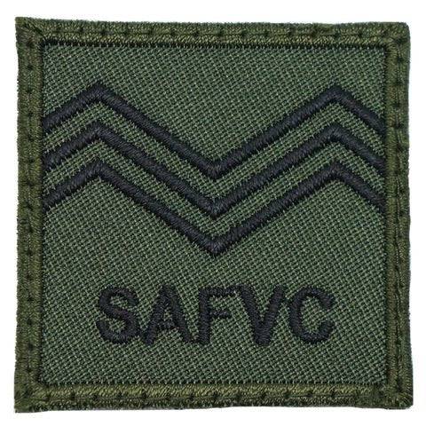 MINI SAF RANK PATCH - SV 3 (OD GREEN) - The Morale Patches