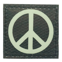 PEACE SIGN PATCH - GLOW IN THE DARK - The Morale Patches