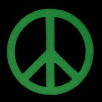 PEACE SIGN PATCH - GLOW IN THE DARK - The Morale Patches