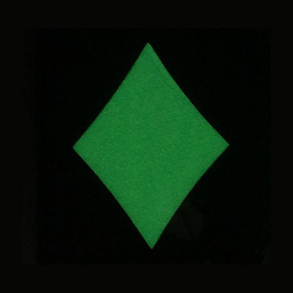 PLAYING CARD SYMBOL DIAMONDS GITD PATCH - GLOW IN THE DARK - The Morale Patches