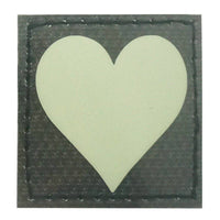 PLAYING CARD SYMBOL HEARTS GITD PATCH - GLOW IN THE DARK - The Morale Patches