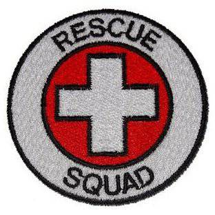RESCUE SQUAD PATCH - RED - The Morale Patches