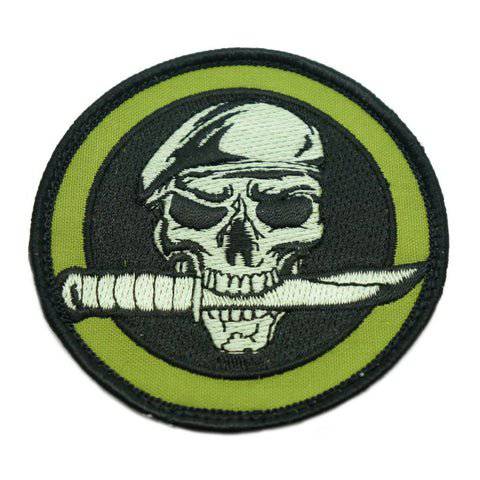ROTHCO MILITARY SKULL WITH KNIFE PATCH - The Morale Patches