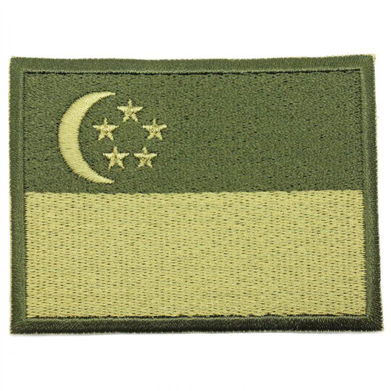 SINGAPORE FLAG EMBROIDERY PATCH - LARGE - The Morale Patches