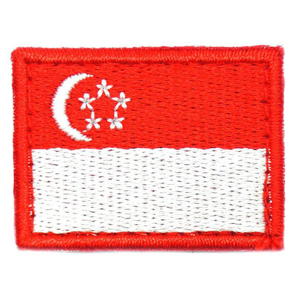 SINGAPORE FLAG EMBROIDERY PATCH - MINI - The Morale Patches