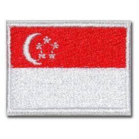 SINGAPORE FLAG EMBROIDERY PATCH - MINI - The Morale Patches