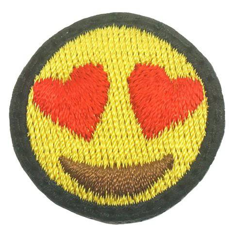SMILING FACE WITH HEART EYES EMOJI PATCH - FULL COLOR - The Morale Patches