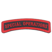 SPECIAL OPERATIONS TAB - BLACK RED - The Morale Patches