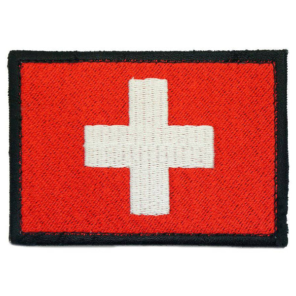 SWITZERLAND FLAG EMBROIDERY PATCH - LARGE - The Morale Patches