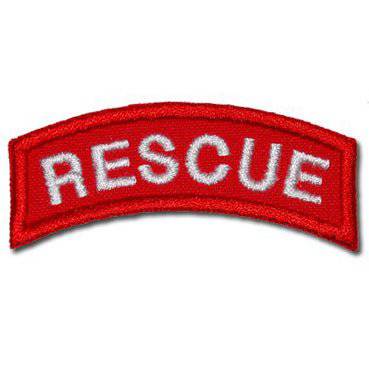 US RESCUE TAB - RED - The Morale Patches
