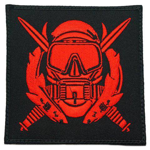 US SPECIAL OPERATION COMBAT DIVER PATCH - BLACK RED - The Morale Patches